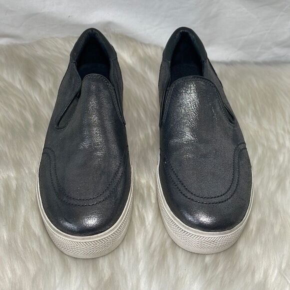 Ash Jungle Pewter Leather Platform Slip On Sneakers Sz 39/8 - Picture 2 of 7